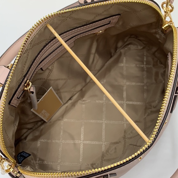 MICHAEL KORS VERONICA MEDIUM DOME Saffiano Leather SATCHEL SOFT PINK COL… - Picture 12 of 16